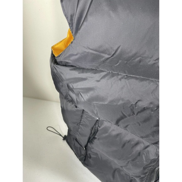 Vintage Bear USA Duck Down Reversible Puffer Vest Warm Winter Large Yellow Black - Picture 6 of 16